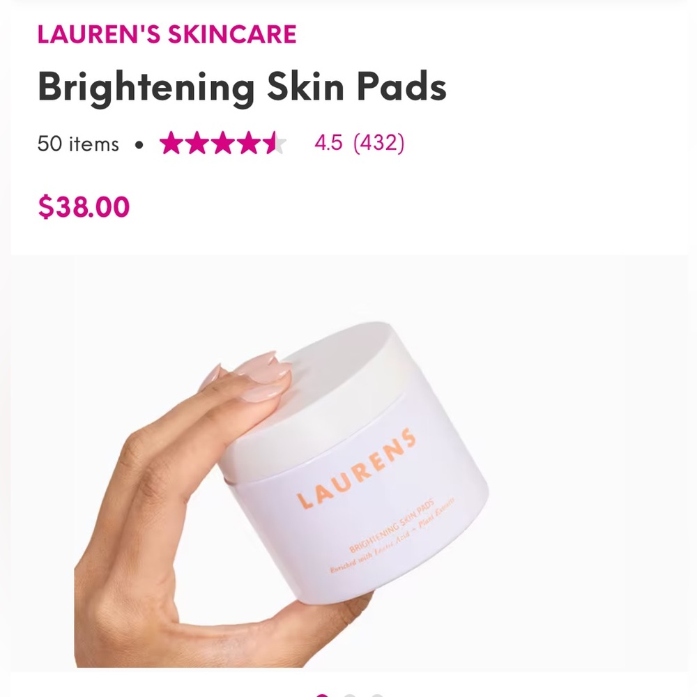 Lauren's Skincare Brightening Skin Pads